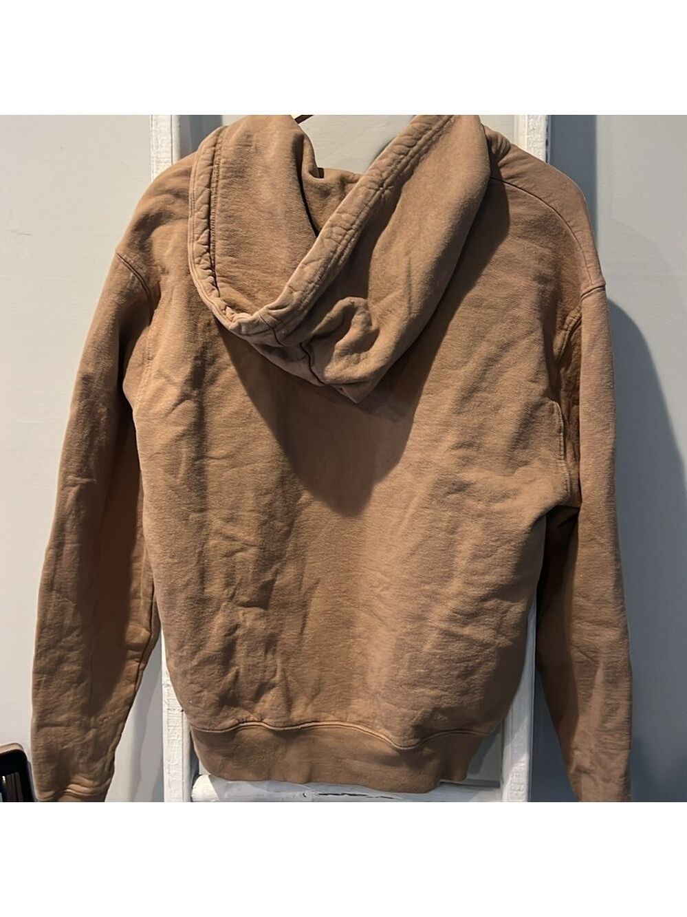 Good American Light Brown boyfriend Zip-Up Hoodie size 0 oversized small - Picture 8 of 8